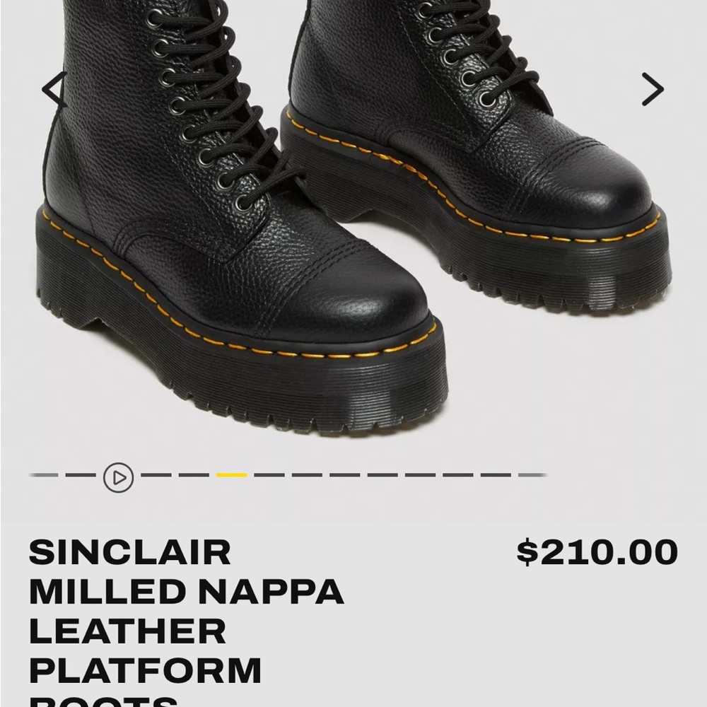 Dr Marten Sinclair Black Leather Platform Boots